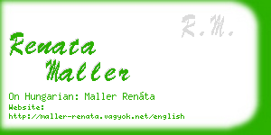 renata maller business card
